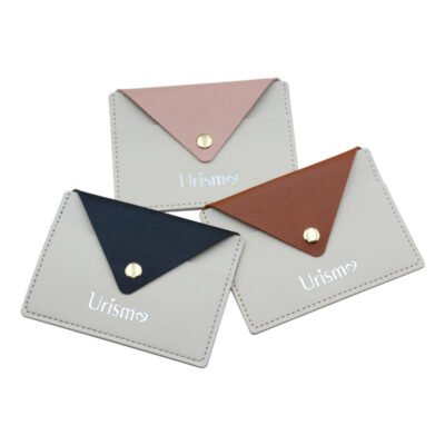 Urisma Two-tone Snap PU Leather Card Holder - 3 Different Colors for Showing