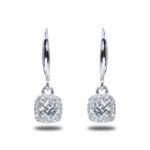 Urisma LumenDrop Moissanite Earrings - Front View of Whole Earrings