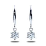 Urisma Celeste Moissanite Drop Earrings - Front View of Whole Earrings