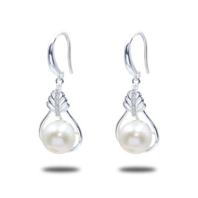 Urisma Aurelia Pearl Drop Earrings - Side View of Whole Earrings