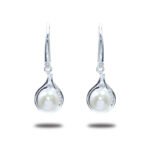 Urisma Dewlight Pearl Drop Earrings - Front View of Whole Earrings