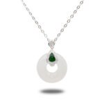 Urisma Twin Agate Harmony Necklace - Vertical View of Whole Necklace