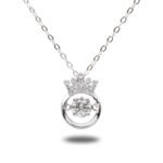 Urisma Crownlight Moissanite Necklace - Vertical View of Whole Necklace