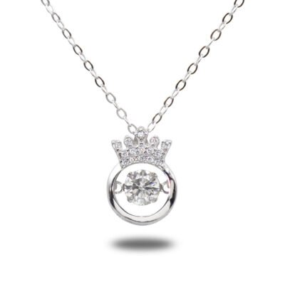Urisma Crownlight Moissanite Necklace - Vertical View of Whole Necklace