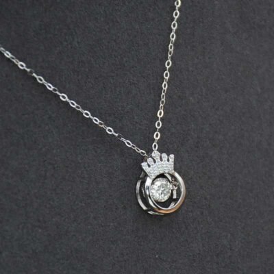 Urisma Crownlight Moissanite Necklace - Side View Showing Detail