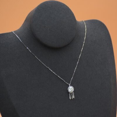 Urisma "Dreamlight Charm" Moissanite Necklace - Side View Showing Detail
