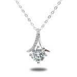 Urisma "Arc of Light" Moissanite Necklace - Vertical View of Whole Necklace