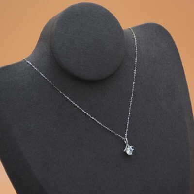Urisma "Arc of Light" Moissanite Necklace - Side View Showing Detail