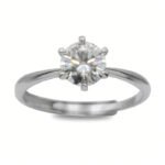 Urisma Celestial Grace Ring - Vertical Top-Down View of Stone Setting