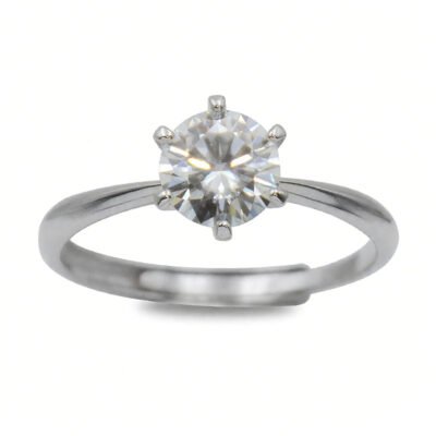 Urisma Celestial Grace Ring - Vertical Top-Down View of Stone Setting