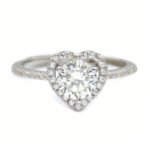 Urisma Aurora Bloom Ring - Moissanite in S925 Silver(front view)