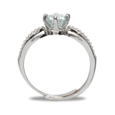 Urisma Celestine Twist Ring - Vertical View of Whole Ring