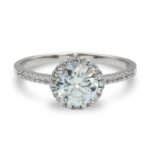 Urisma Belle Aura Ring - Moissanite in S925 Silver(Front View)
