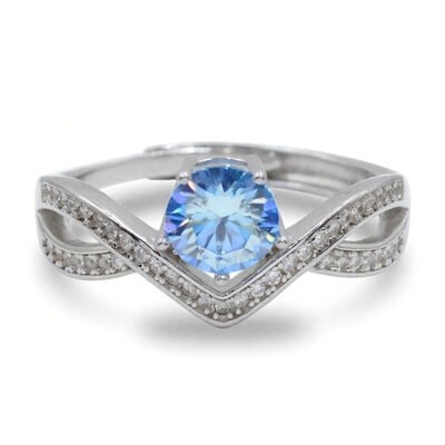 Urisma Infinity Spark Ring - Moissanite in S925 Ring(Front View)