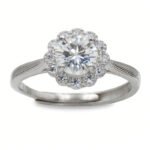 Urisma Lune Étoilée Ring - Moissanite in S925(Front View)