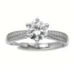 Urisma Solara Grace Ring - Moissanite in S925 Ring(Front View)