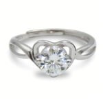 Urisma Serene Heart Ring - Moissanite in S925(Front View)