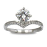 Urisma Crownlight Ring - Moissanite in S925 Silver(Front View)